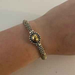 Lagos Jewelry, High Bar Oval Dome Caviar Bead Bracelet